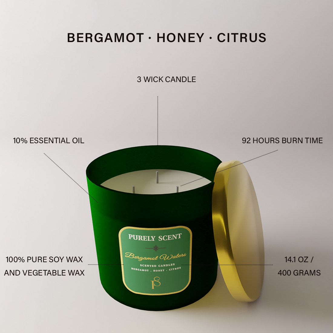Bergamot Waters Candle