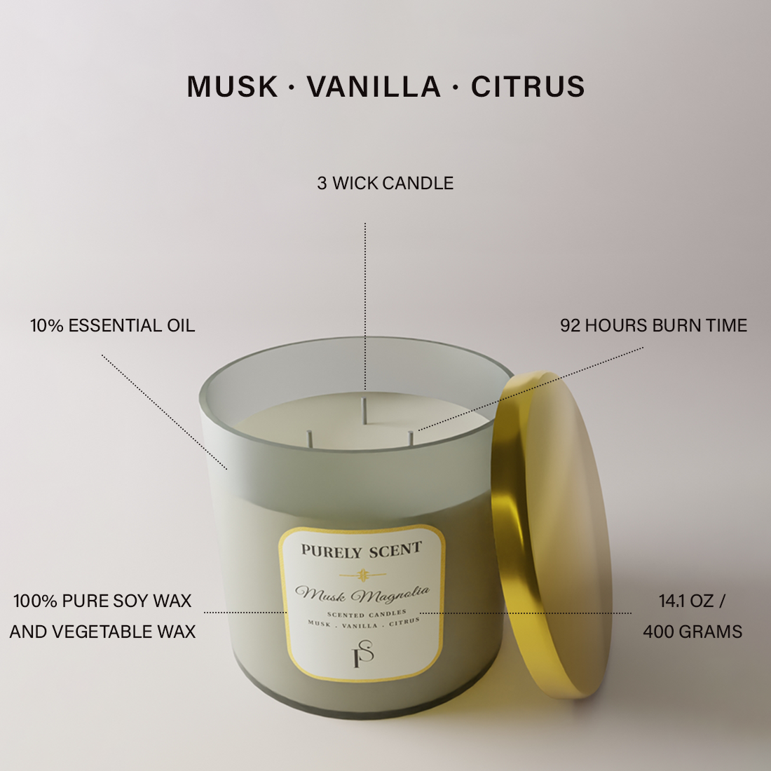 Musk Magnolia Candle
